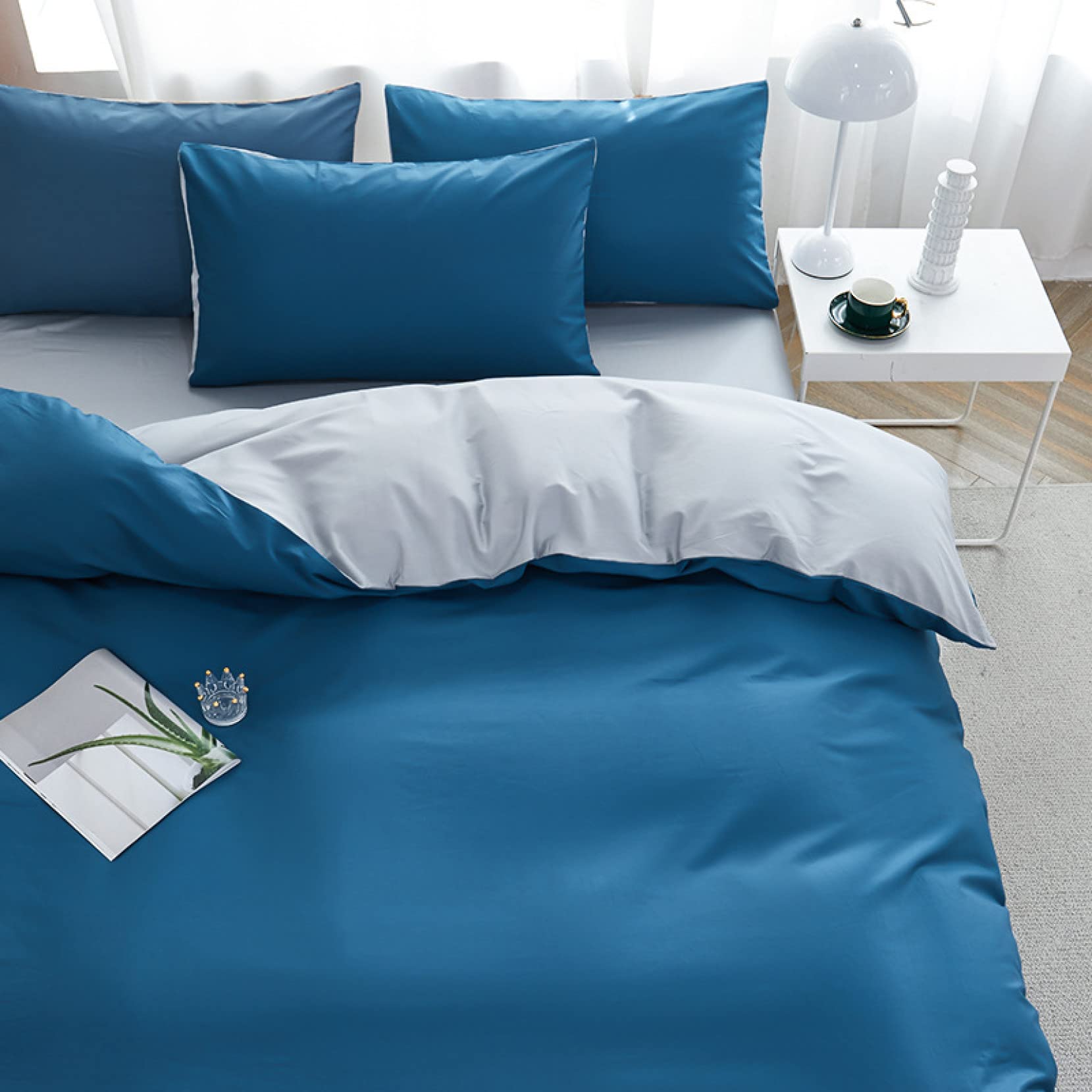 Amazon｜布団カバー4点セット 綿 シングル 姫系 フリル set6