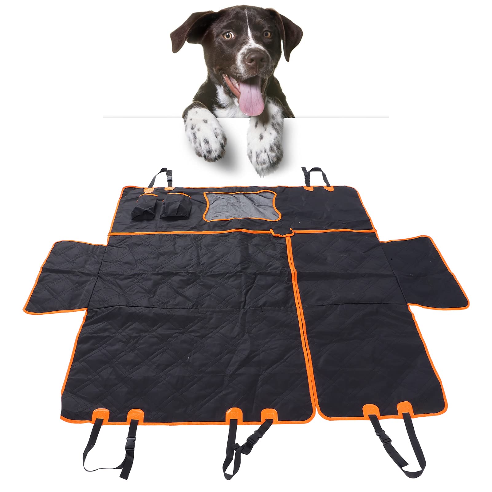Greensen Protección de Maletero para Perro, Funda de Coche para Perro, Funda de Asiento Trasero para Perros, Maletero Y Parachoques de Suciedad, Arañazos Y Pelo para Coches, Camiones Y SUV 147x137cm
