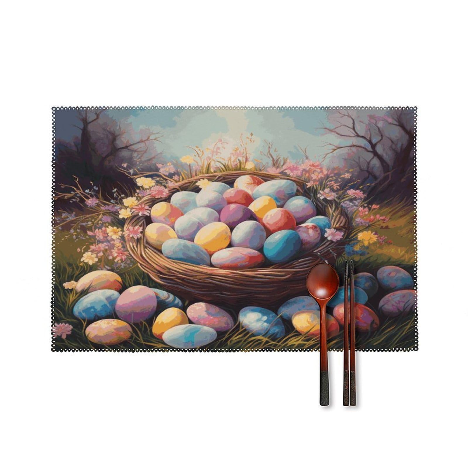 Fodpand Style Easter Eggs1 Placemats Set Of 4 Place Mats Table Mats