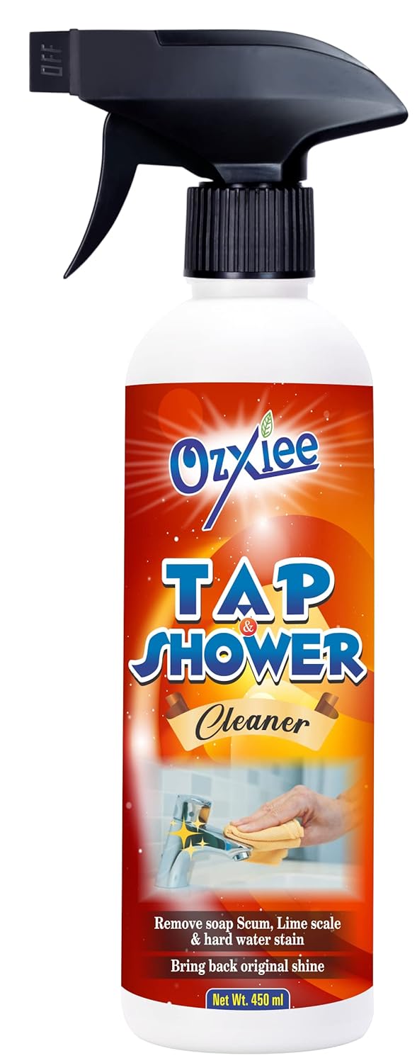 Ozxiee tap & Shower Cleaner spray (450ml) Removes Hard Water Scaling