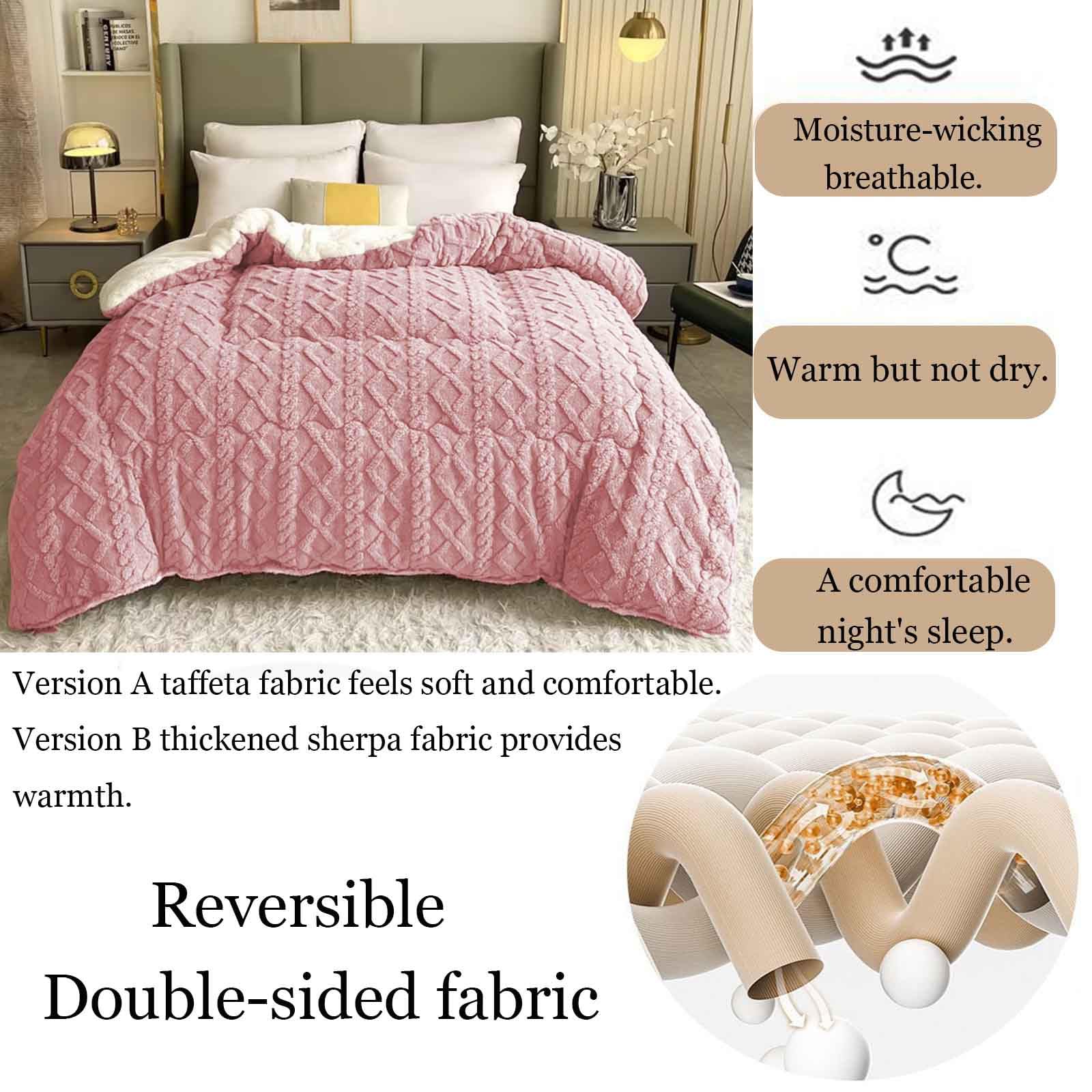 Couette Hiver Très Chaude Couette d'hiver Épaisse Et Chaude en Peau d'agneau Duveteux Couette Épaissir Consolateur Couette De Lit Doux Et Chaud pour(05,220 * 240cm/5kg)