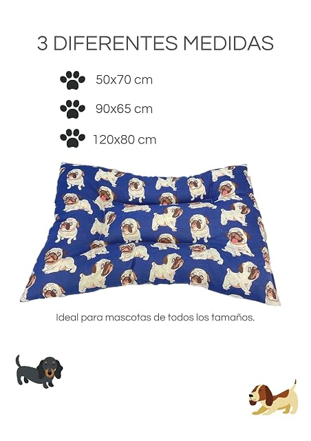 Foto 4 de 4 de Acomoda Textil - Cama para Perros de Tela, Cama Perros Reversible y Lavable. Colchoneta Mascotas…