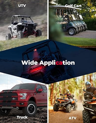 Miniatura 7 de KEMIMOTO Luz de cúpula UTV para vehículo, luz LED de cabina de vehículo, rojo blanco brillante, impermeable, sólida, jaula de carrito de golf,