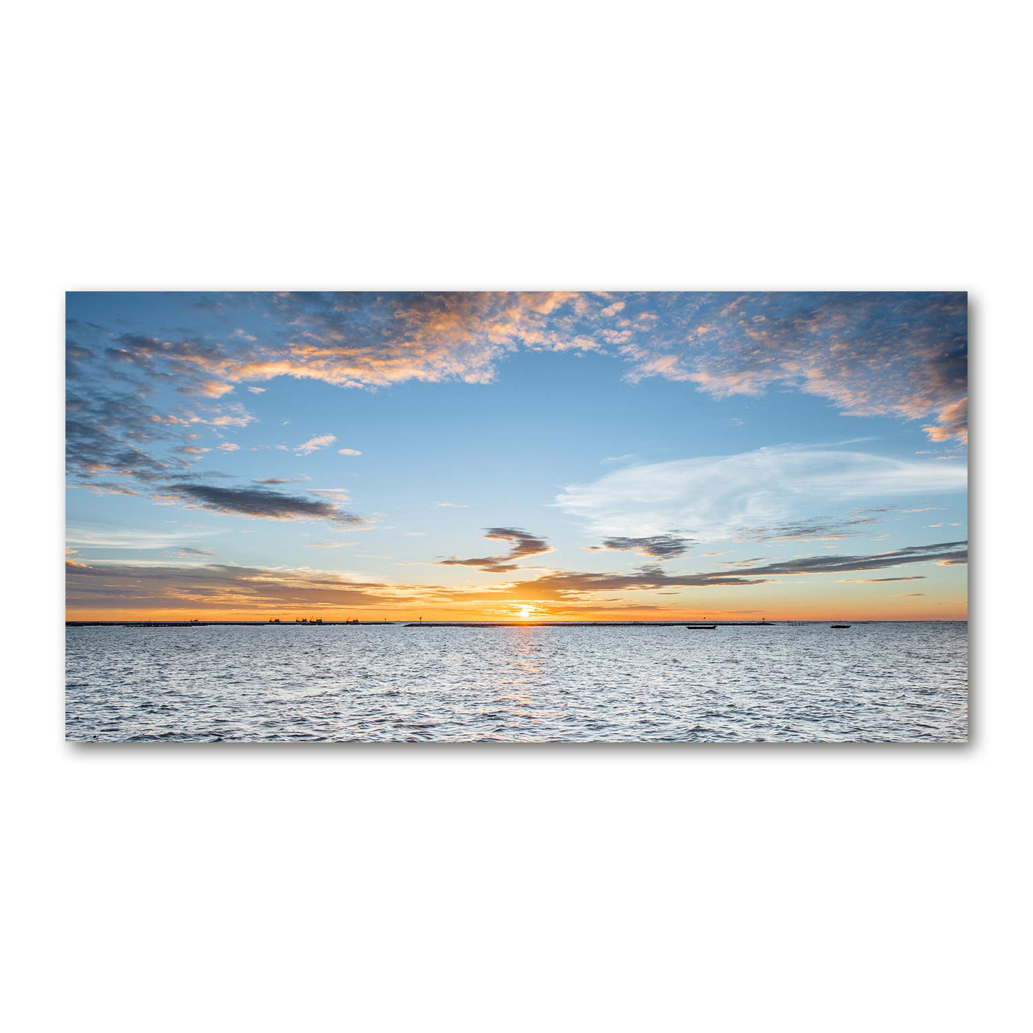 Image panorama paysage mer bleu 120x60 décoration murale salon moderne