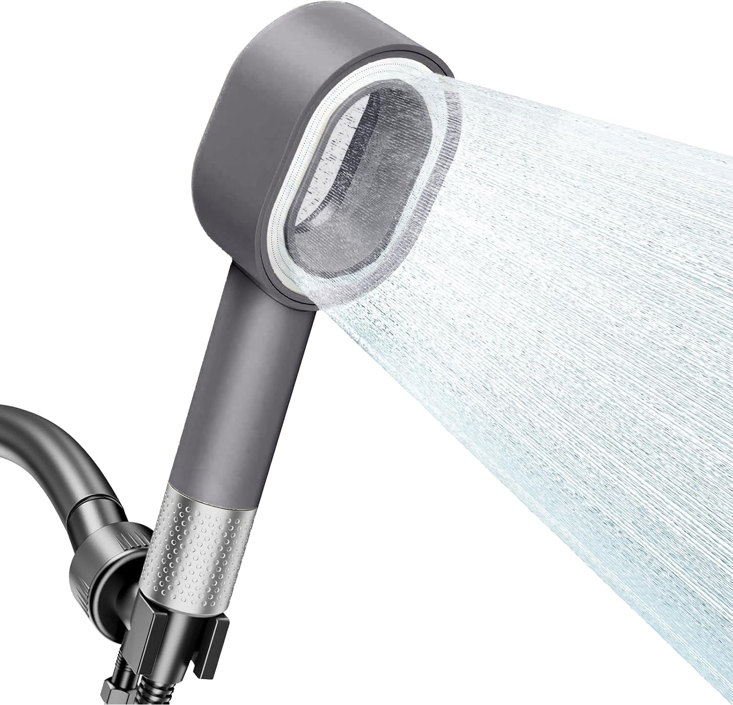 ideoon Duschkopf mit Filter 3-in-1 Wasserspar - Inkl. Bürste & Schwamm - 2 x Premium-Wasserfilter - Eleganter Duschkopf zum Wasser sparen & filtern