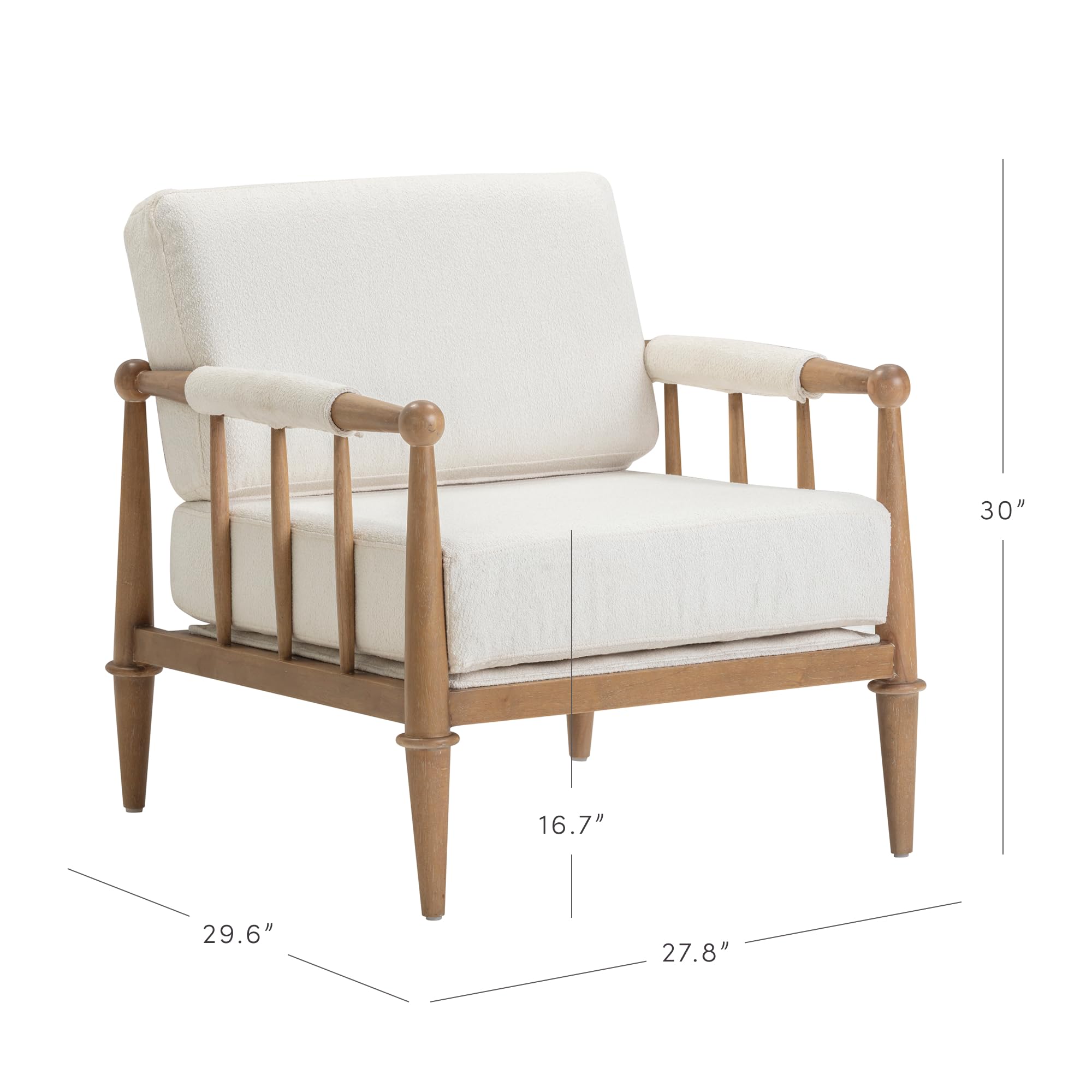 Amazon.com: Nathan James Spencer Boucle Accent Chair, Bohemian
