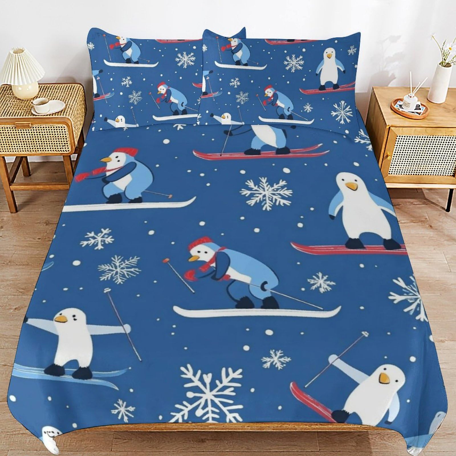 Housse de couette pingouin 135 x 200 cm pour éviter les draps froids et les lits défaits