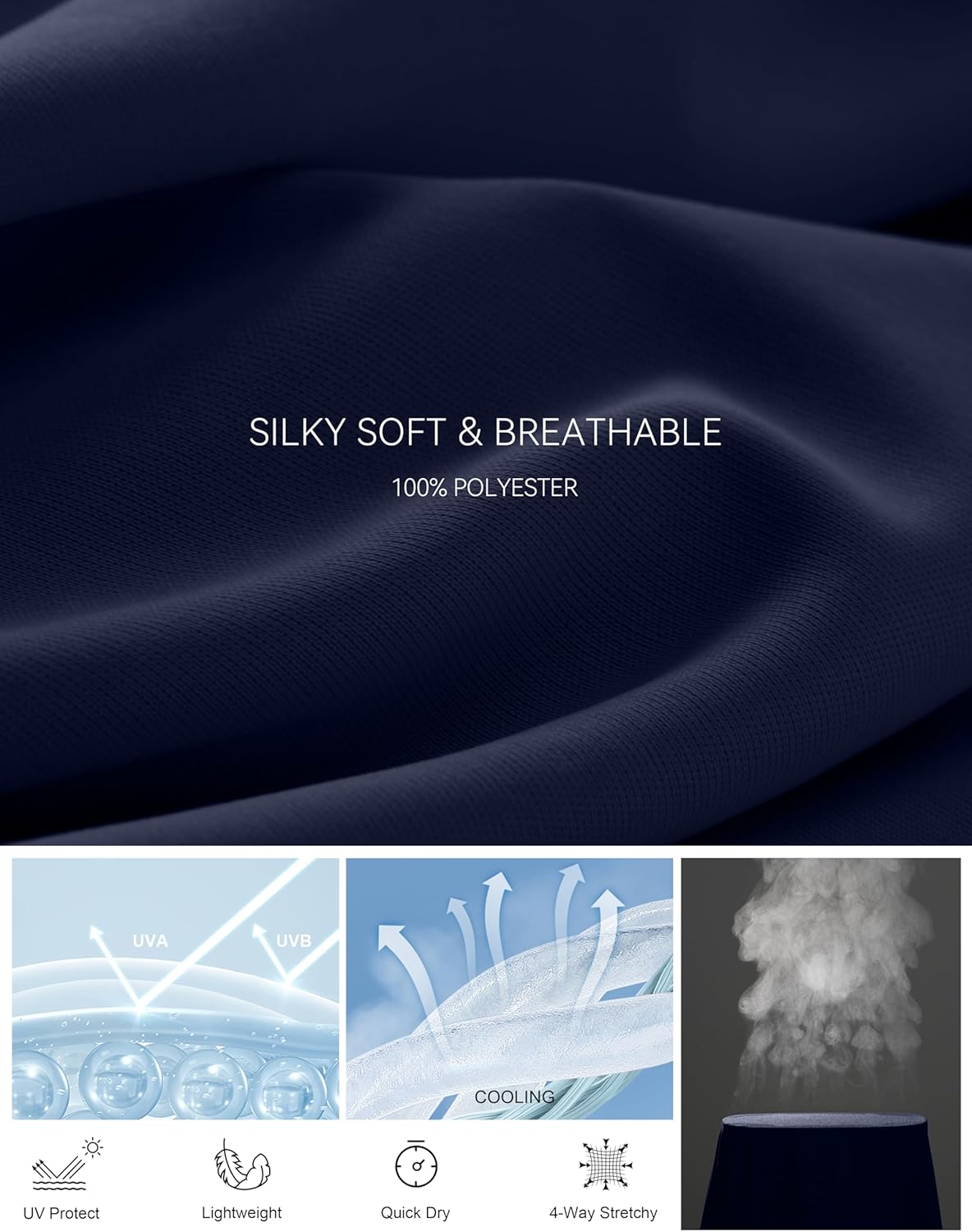 SANTINY Women's Rash Guard UPF50+ SPF Long Sleeve Swimsuits Top UV Sun Protection Swim Shirts for Woman with Zip - Image 5