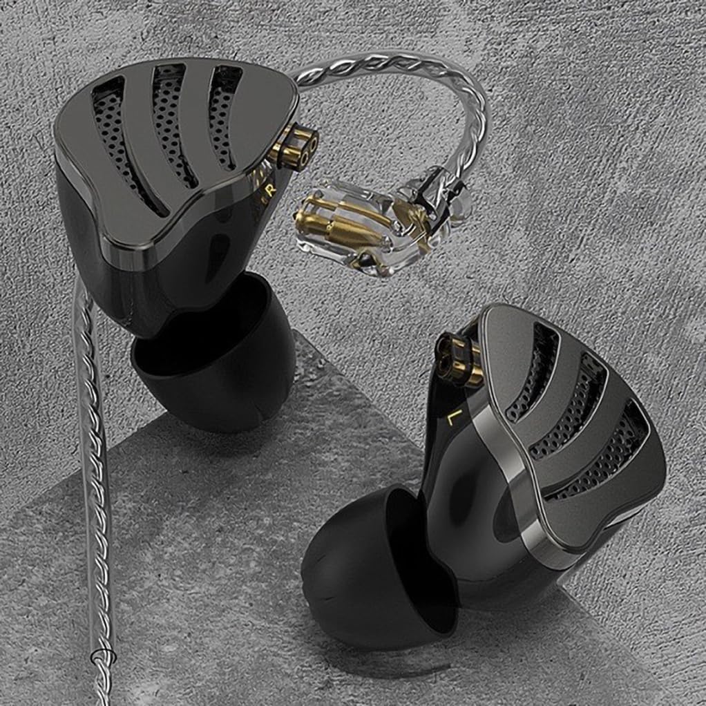in Ear Monitor Headphones, 1BA+1DD Hybrid Dual Driver Wired Earbuds, Clarity in All Frequency Stereo Bass HiFi IEM Comfortable Fit Noise Isolation Earphone for Singers Musicians (Nomic)