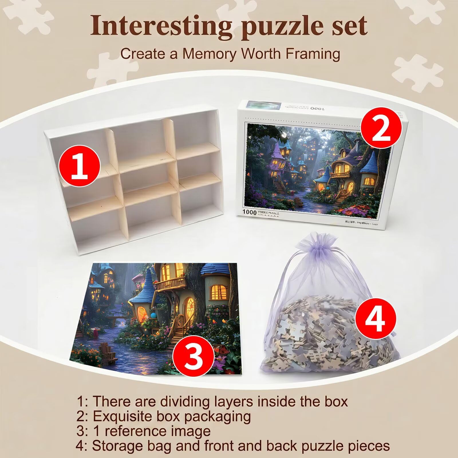 sogno architettura-2 Puzzle 1500 Pezzi per Adulti, Puzzle in Legno - Collezione Classica con Poster Incluso - Sfida di Concentrazione e Passatempo Antistress, Gioco per Famiglia, 87 x 57 cm f0-770