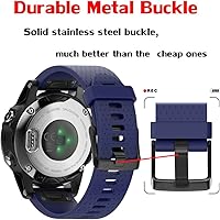 Vista 29 de ANCOOL - Correa para Garmin Fenix 5S, de ajuste fácil, de silicona suave de 20 mm de ancho, correa de reloj para Fenix 5S