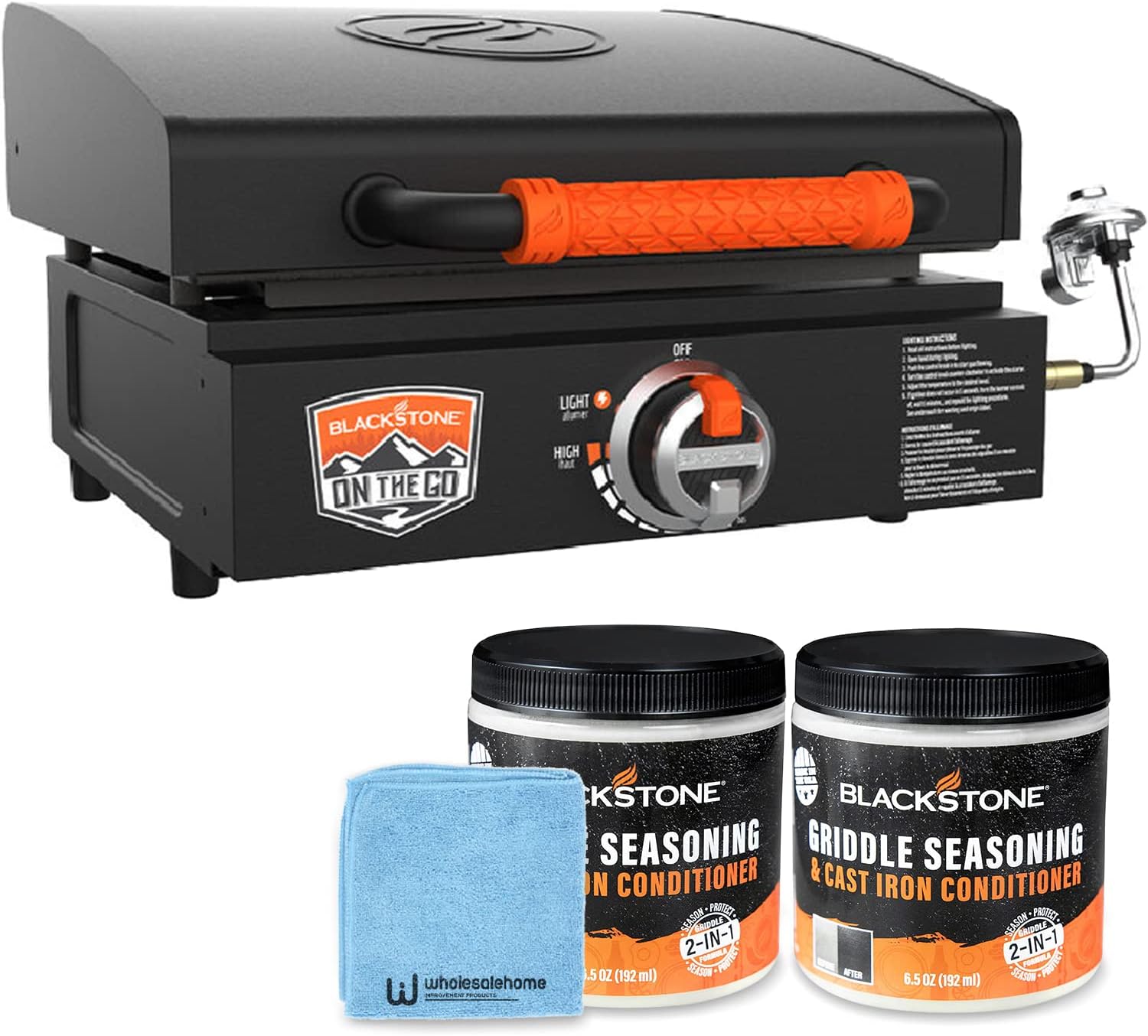 17 Inch Blackstone Griddle with Lid, Nonstick Tabletop Gas