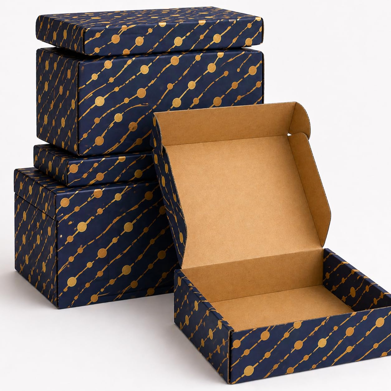 3 Ply Royal Glow Box 4×4×1.5 Inch Multicoloured Gloss Laminated Printed | Small Packaging Box for E-commerce, Gifts & Jewellery | Brown Box | (Pack of 25)-image-16
