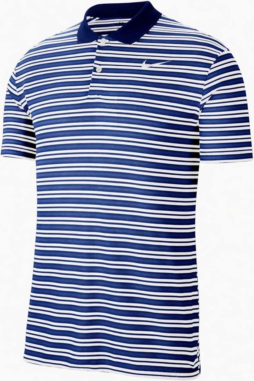 Nike Men's Nike Dri-fit Victory Stripe Polo, Game Royal/White, Small