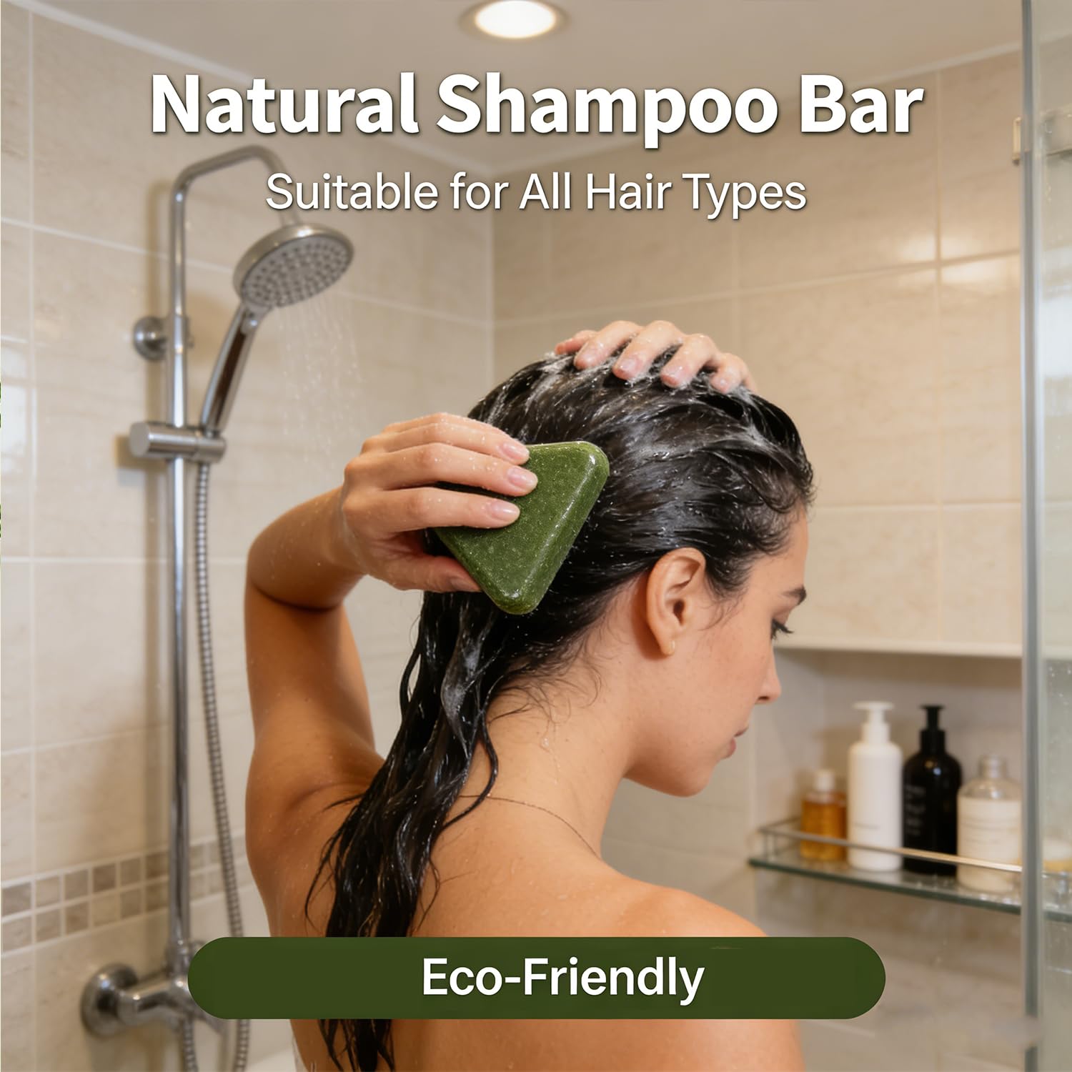 Rosemary Solid Shampoo Bar, Hair Soap Nature Triangle Shampoo Bar, Strengthening Gentle Herbal Hair Care, Hydrating & Scalp-Friendly, Conditioner Bars for All Hair Types (1pc)
