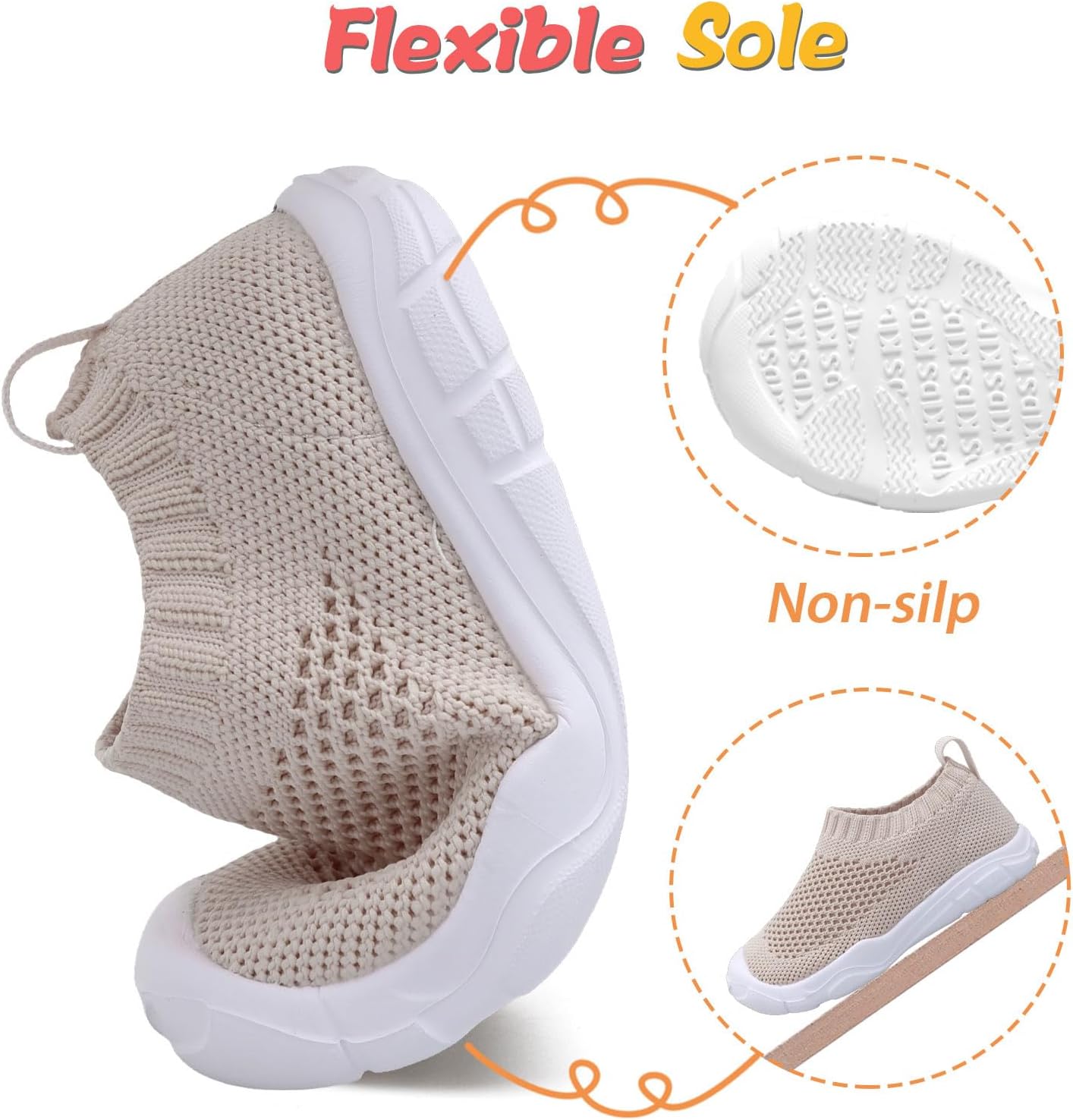 JOINFREE Toddler Boys Girls Sneaker Slip On Shoes Kids Lightweight Breathable Walking Shoes - Image 4