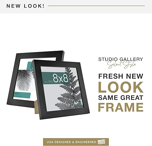 Vista 667 de MCS Studio Gallery Marco para póster de 16 x 24 pulgadas, imitación de veta de madera de color negro, colgar en horizontal o vertical, grande