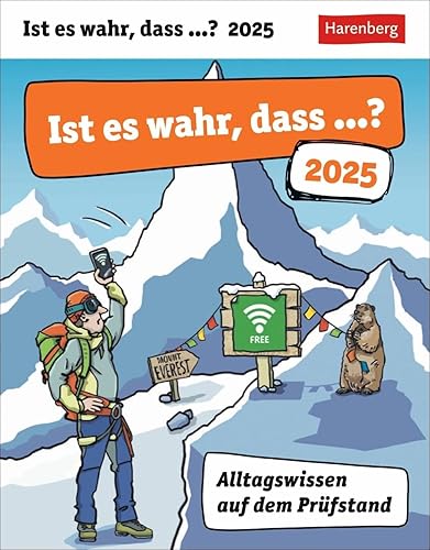 Ist es wahr, dass ...? Tagesabreißkalender 2025 - Alltagswissen auf dem Prüfstand: Interessanter Tischkalender mit täglichem Alltags-Wissen. ... zum Aufstellen (Wissenskalender Harenberg)