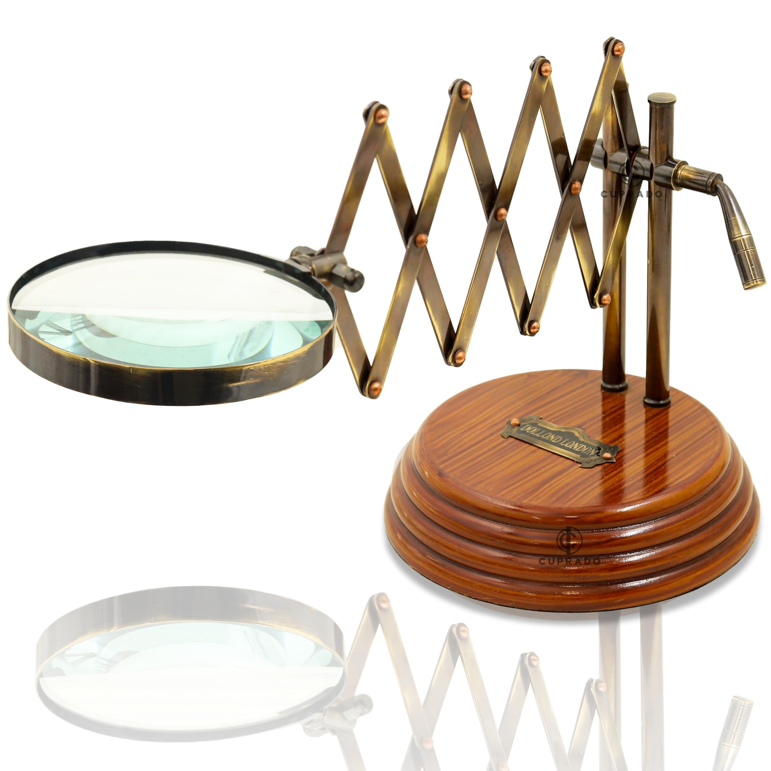 Exquisite Antique Magnifier Glass with Stand | Elegant Desk Magnifying Glass & Desk Magnifier for Office, Study, and Vintage Collectors | Design &