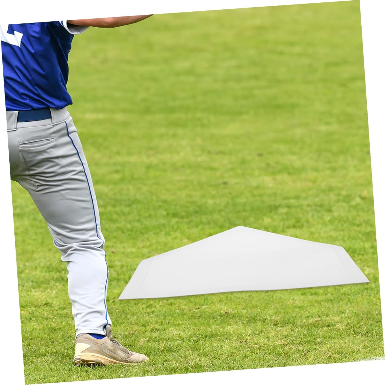 Toddmomy 2pcs Baseball Training Mat for Pitchers Home Plate Marker for Practice and Competition Easy to Clean Baseball Training Equipment