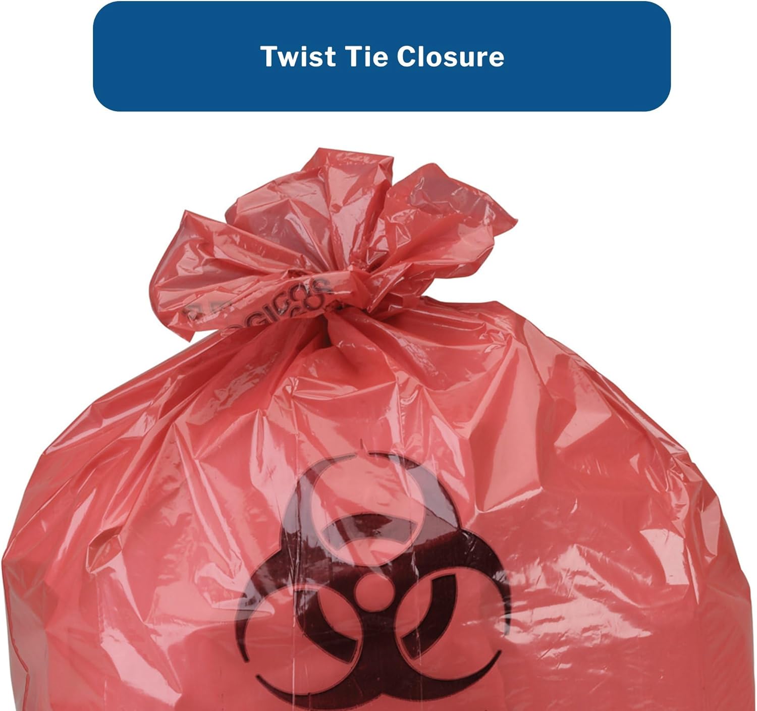 McKesson Infectious Waste Bags - Flat-Sealed Bottom, 1.2 mil - Red, 30 gal Capacity, 30 in x 36 in, 250 Count