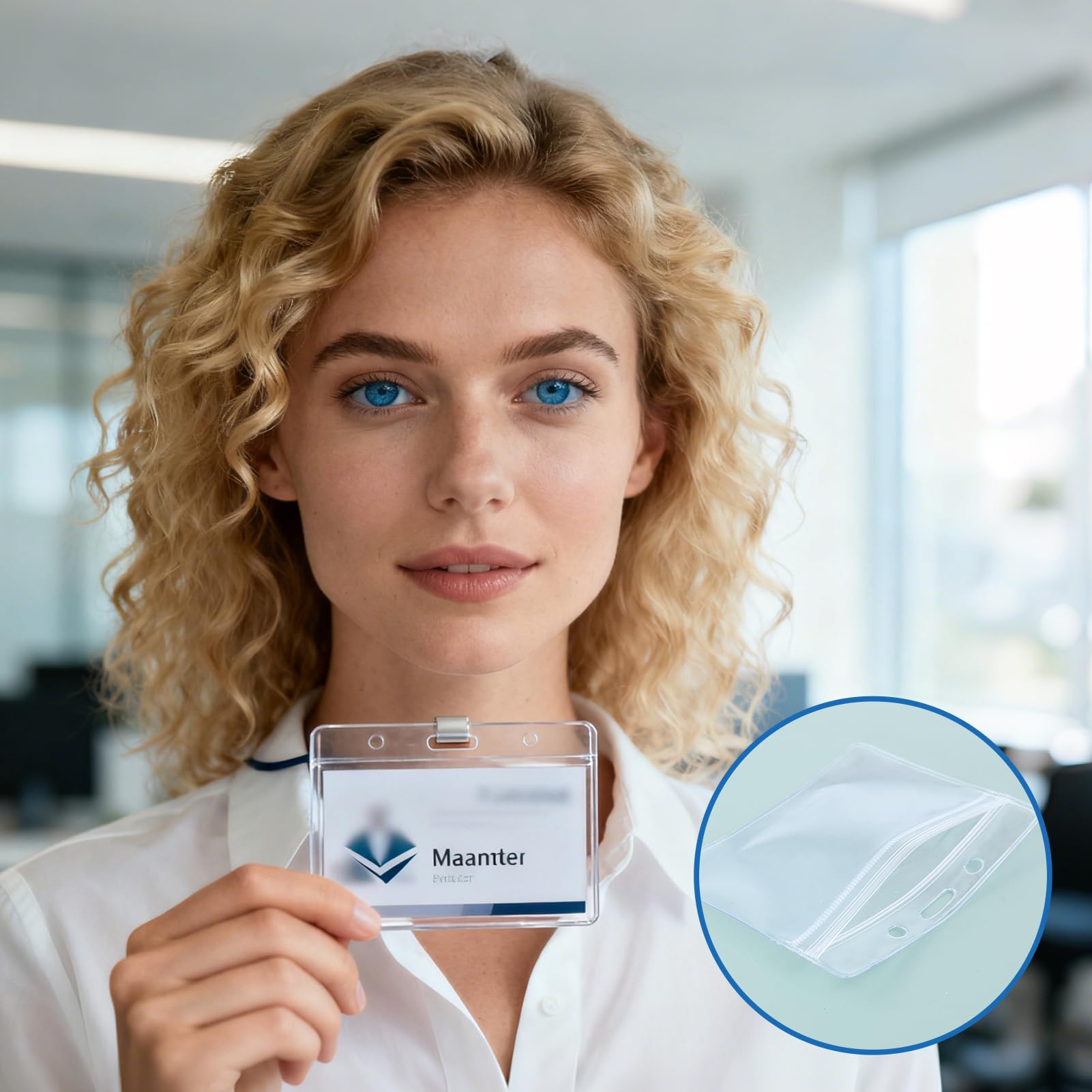 20 stuks Plastic Kaarthouder Transparant Helder Horizontaal Waterdicht Naamplaatje Badge ID-kaarthouders ID-badgekaart Plastic Portefeuilles Zakhouder Dubbelzijdige Badgehouders Lanyard Kaarthouder