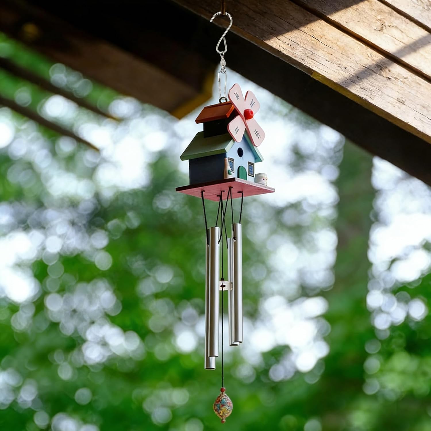 Swivel Hooks Clips for Hanging - 20 Pack Stainless Steel 360° Rotating Hooks for Wind Spinners, Wind Chimes, Crystal Twisters & Party Decorations - Corrosion-Resistant & Easy to Use