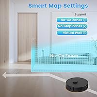 Vista 6 de Robot Vacuum and Mop Combo, Self-Emptying, 60-Day Capacity, Schedule, 180mins Runtime, Home Mapping, Wi-Fi/App/Alexa/Remote, Robotic Vacuum Cleaner