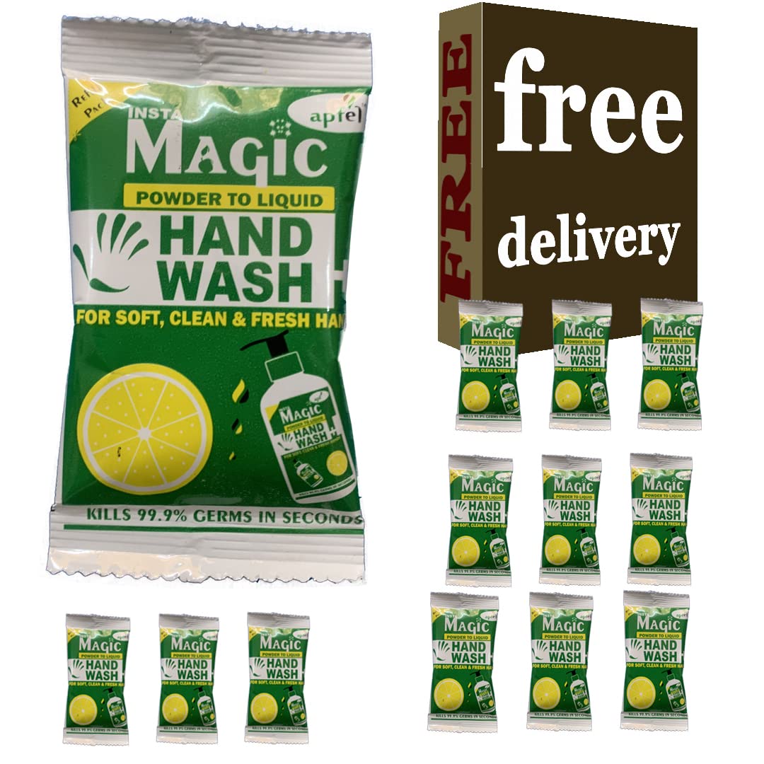 Apfel Insta magic hand wash - Lime (12 pouches) Powder to liquid concept