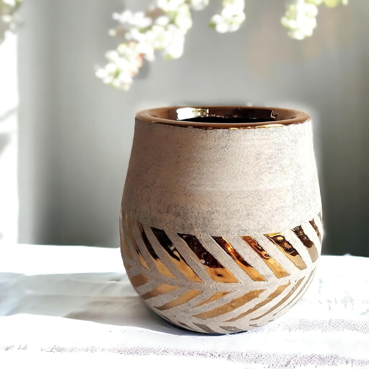 Fox & Fern Ceramic Flower Pot - 5 Inch -4