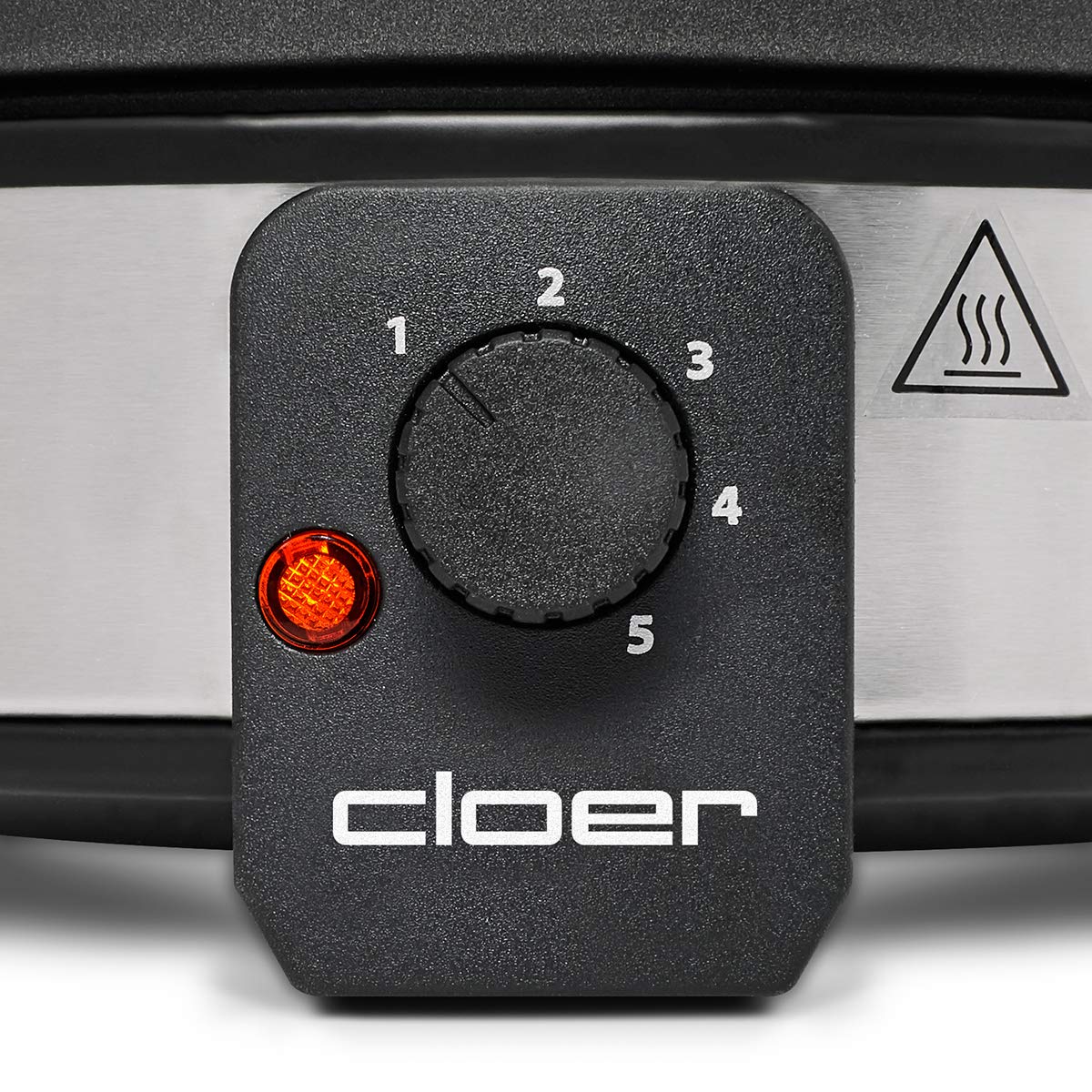Cloer 6679 Fondues électriques jusqu'à 8 personnes, pot en aluminium revêtu, protection anti-éclaboussures amovible, 8 fourchettes colorées, 1.5 litres, 1000 W, argent, noir
