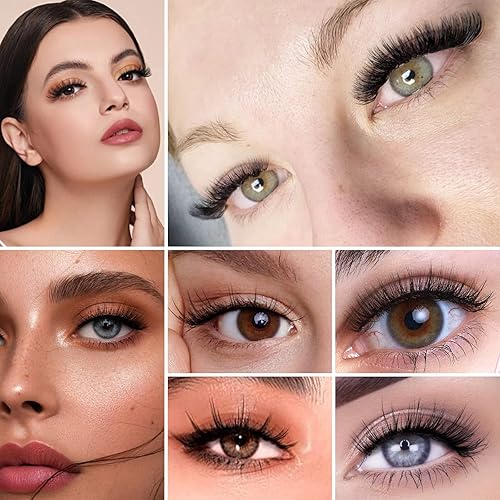 Miniatura 7 de 10 pares de pestañas postizas de aspecto natural pestañas cortas de cabello humano humano pestañas postizas banda invisible transparente tiras