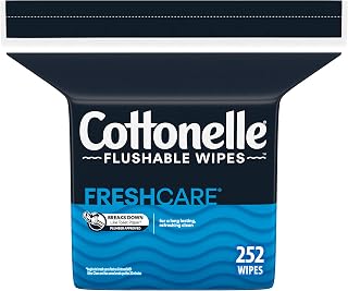 Cottonelle Fresh Care Flushable Wet Wipes, Adult Wet Wipes, 1 Refill Pack, 252 Wipes per Pack, Packaging May Vary