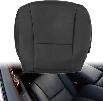 Priprilod Driver Bottom Replacement Leather Seat Cover Black Perforated Compatible with Lexus LS460 LS600h 2007 2008 2009 2010 2011 2012