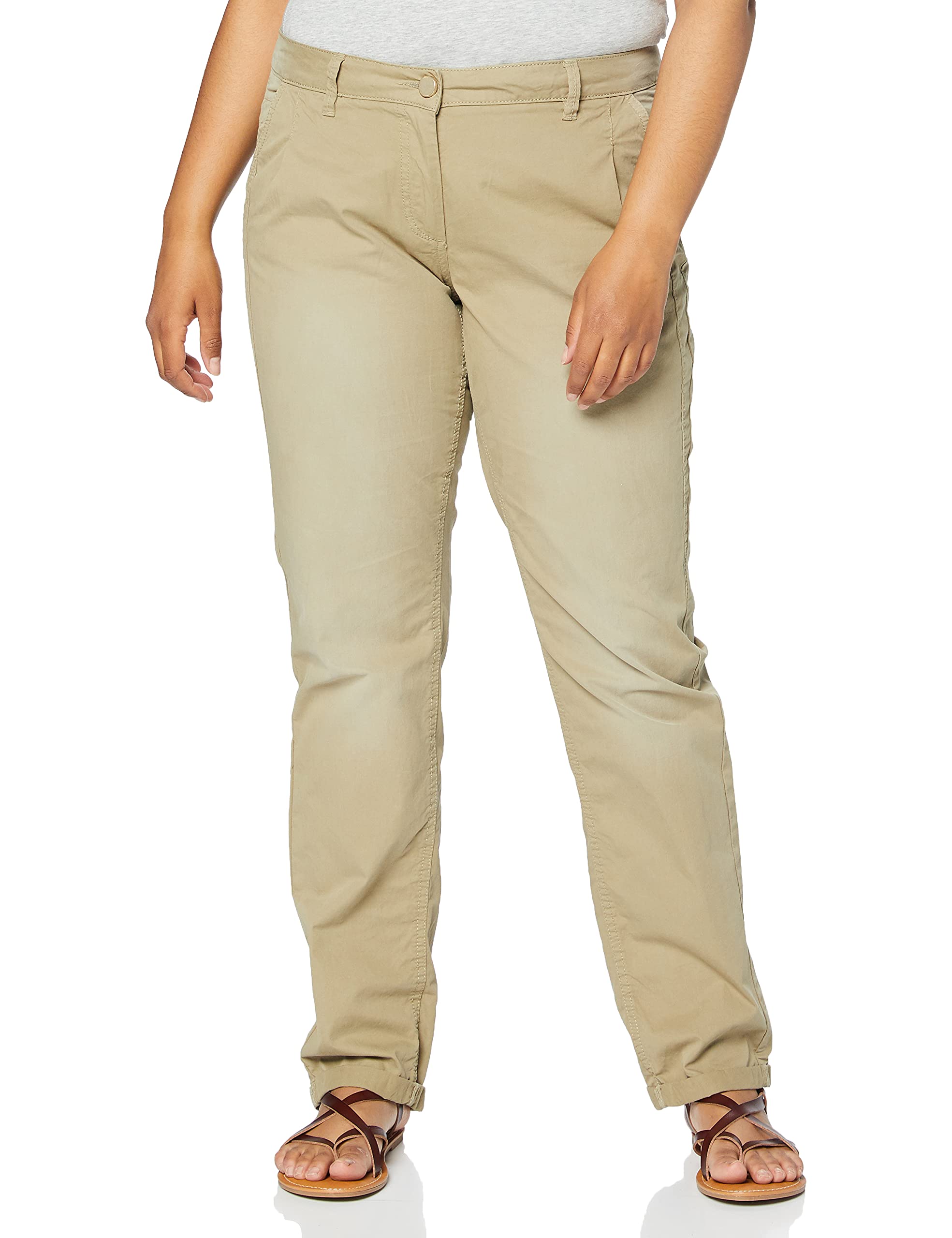 s.Oliver Women's 5706732205 Trouser, Green (Soft Olive 7294), 16