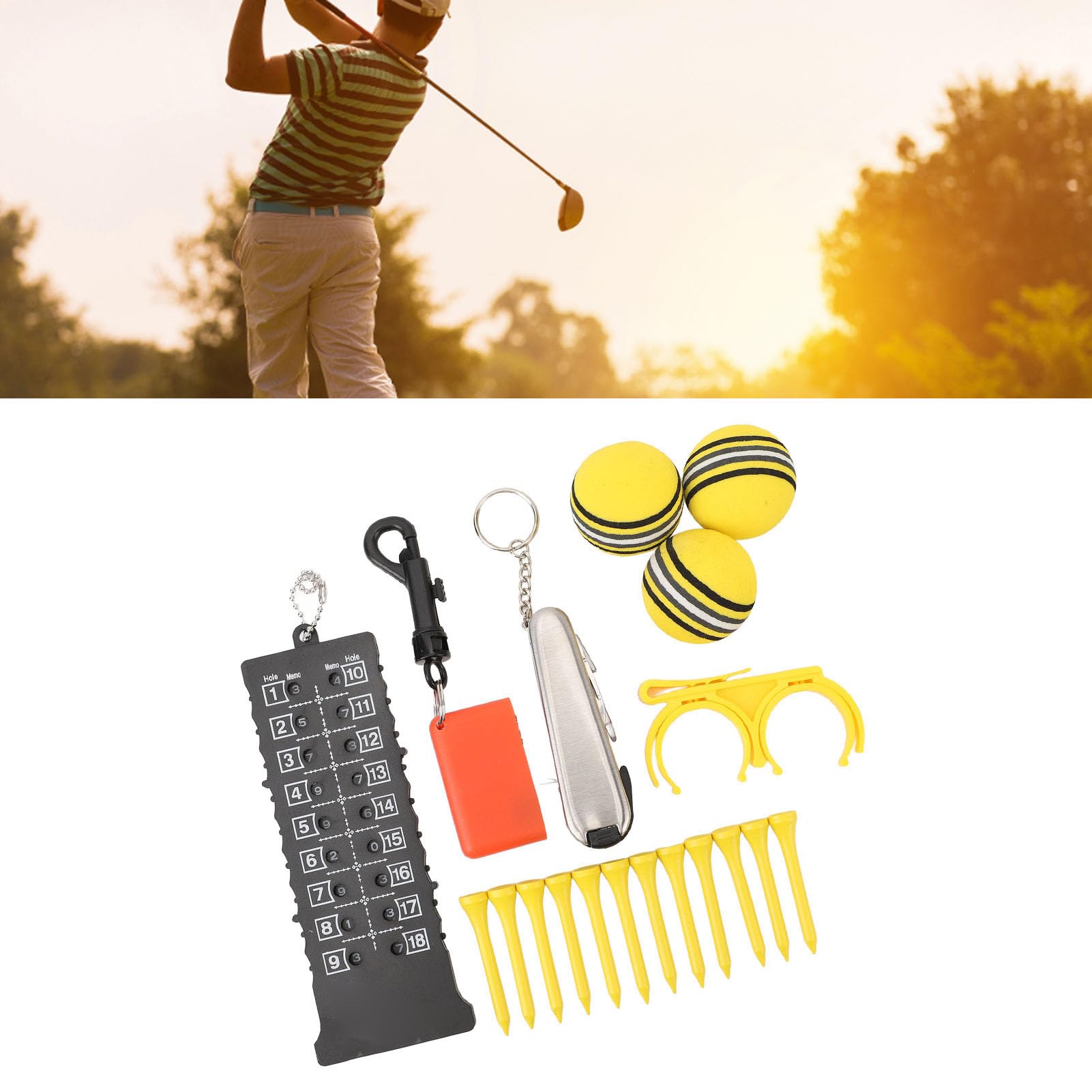 Borsa per Accessori da Golf 6 in 1 in Pelle PU con Grande