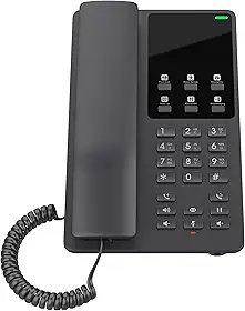 Grandstream GHP621W Hotel IP Phone | 2 linhas, 2 contas SIP | Wi-Fi 6 | Preto