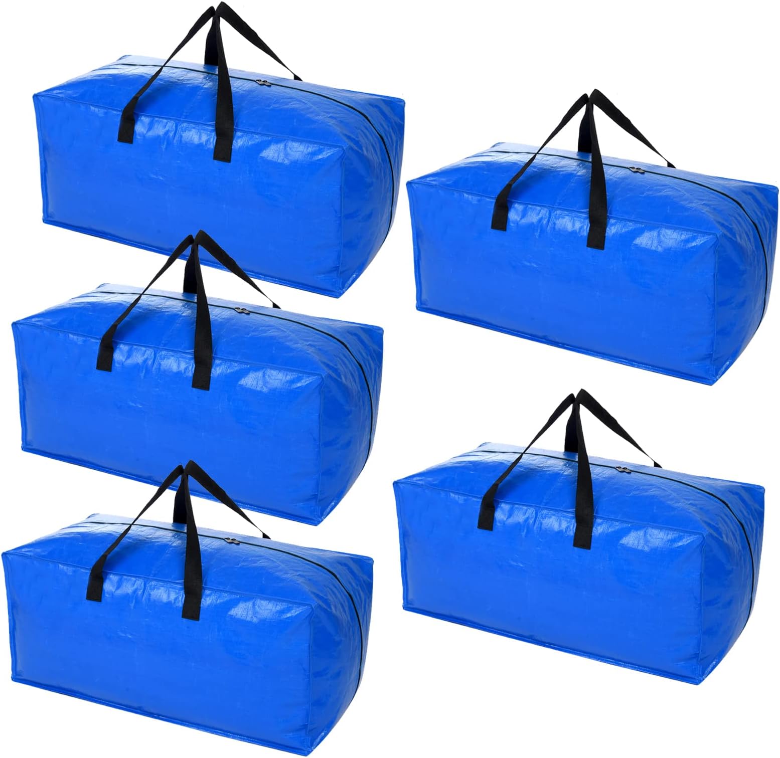 Moving Bags, Large Heavy Duty Moving Boxes for Space Saving Moving Storage, Moving Supplies, Totes for Storage with Backpack Handles Zipper（5 Pack）