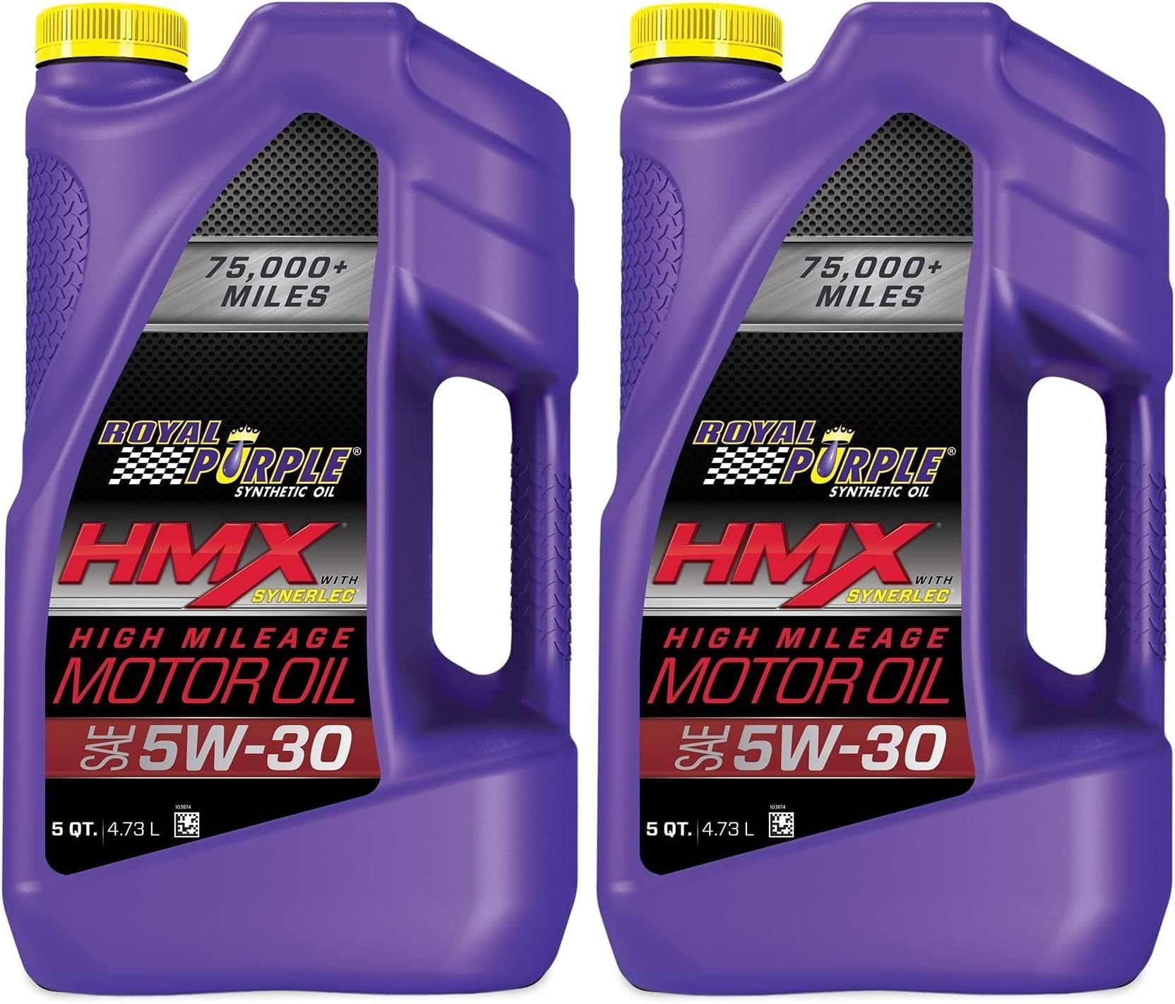 Royal Purple 11748 HMX SAE 5W-30 High-Mileage Synthetic Motor Oil - 5 Quart (Pack of 2)