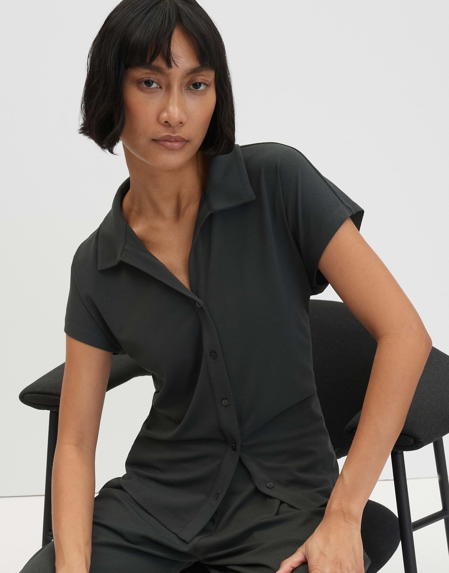 someday Damen Kurzarmshirt | Shirt aus knitterarmen Jersey Regular Fit