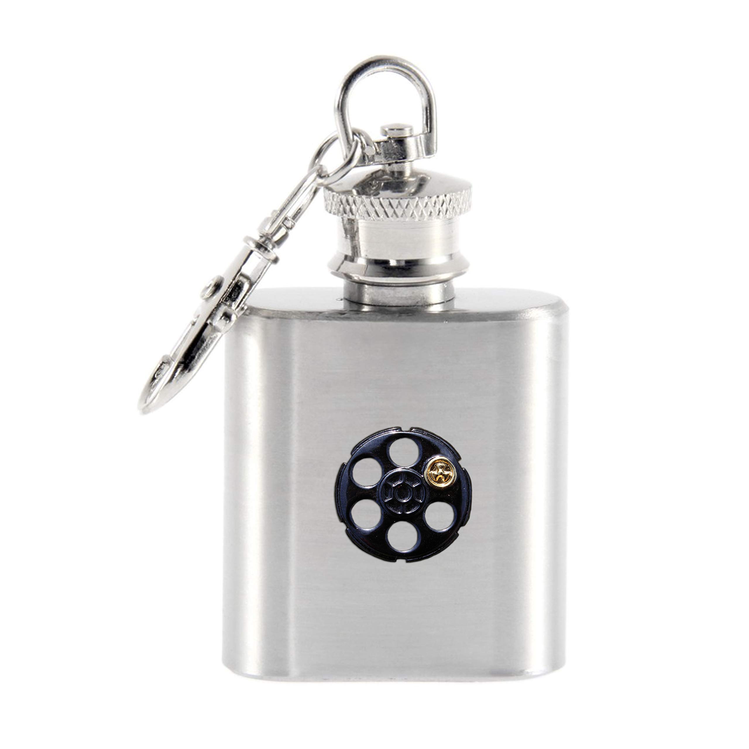 Russian Roulette 1oz Keyring Hip Flask
