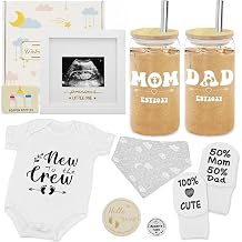 10PCS New Parents Gift Set for Couples with 2027 Mom & Dad Glass Cups