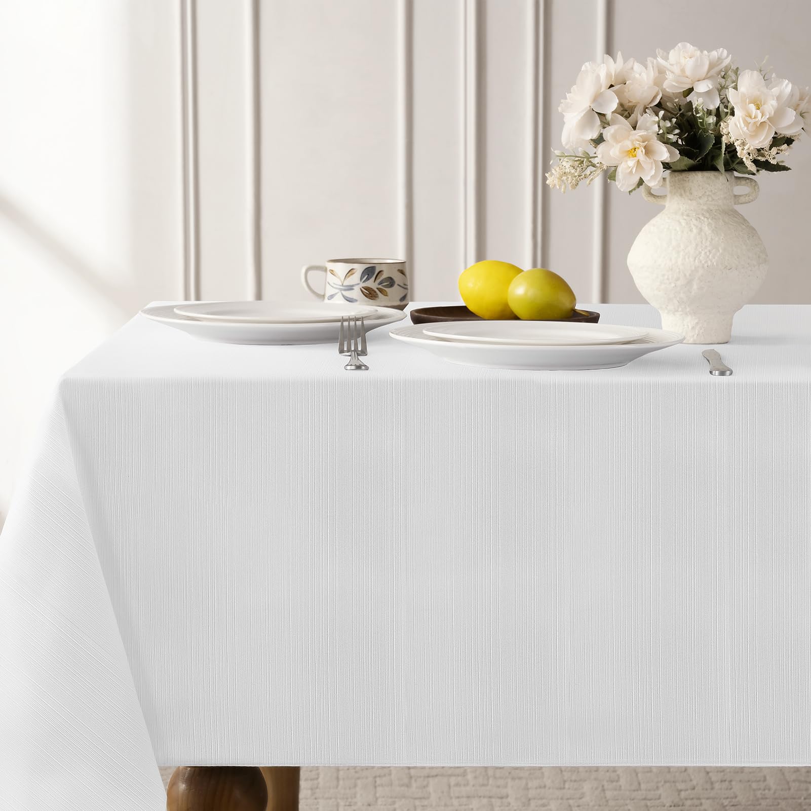 Himlaya 3D Tovaglia Rettangolare Impermeabile, Stampata Lupo Tovaglie Antipolvere Antimacchia, Copritavolo Lavabile per Cucina Soggiorno Giardino Feste Compleanno (Neve,90x90