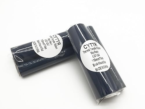 Miniatura 7 de Cinta térmica de transferencia térmica de 4.33 pulgadas x 244 pies, 1 rollo. Cinta térmica de ceraresina con núcleo de 12 pulgada de salida de tinta