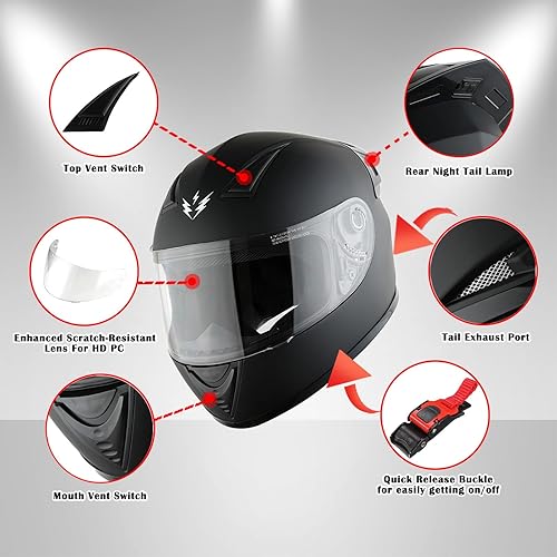 Miniatura 3 de 1Storm - Casco integral para motocicleta para niños, bicicleta urbana, go-kart, karting, BMX, MX B15