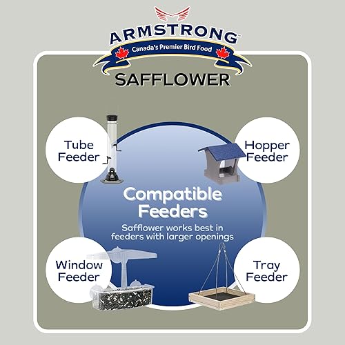 Miniatura 4 de Armstrong Wild Bird Food - Mezcla de semillas de pájaros de cártamo, 20 libras