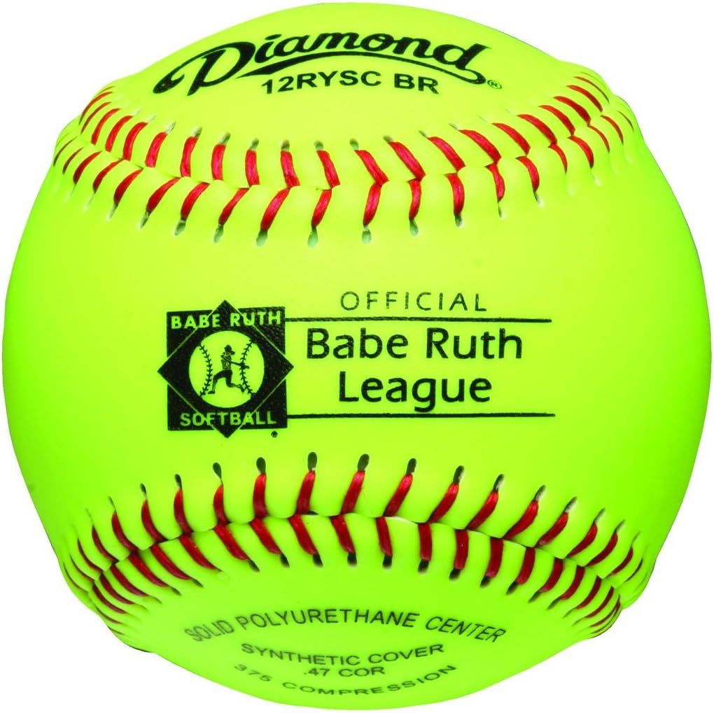 Diamond Sports 12-Inch Optic Super Synthetic Cover Babe Ruth Softball (Dozen)