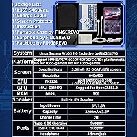 Vista 7 de R36S Handheld Game Console 3.5-in 640*480 IPS OCA Screen 3200mAh Opensource System Purple Transparent