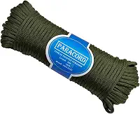 Corda de paraquedas 385.6 kg | 550 Paracord 300 pés genuíno tipo III corda corda de nylon Mil Spec 100% nylon (verde, 30,5 m)