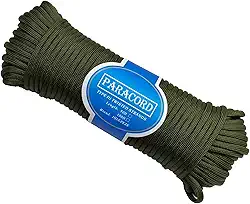 Corda de paraquedas 385.6 kg | 550 Paracord 300 pés genuíno tipo III corda corda de nylon Mil Spec 100% nylon (verde, 30,5 m)